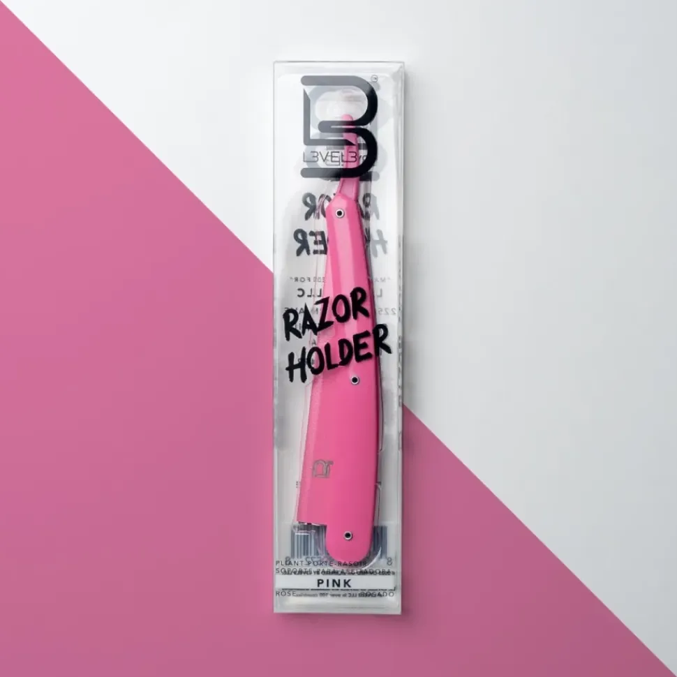 L3VEL3 Straight Razor Holder Pink