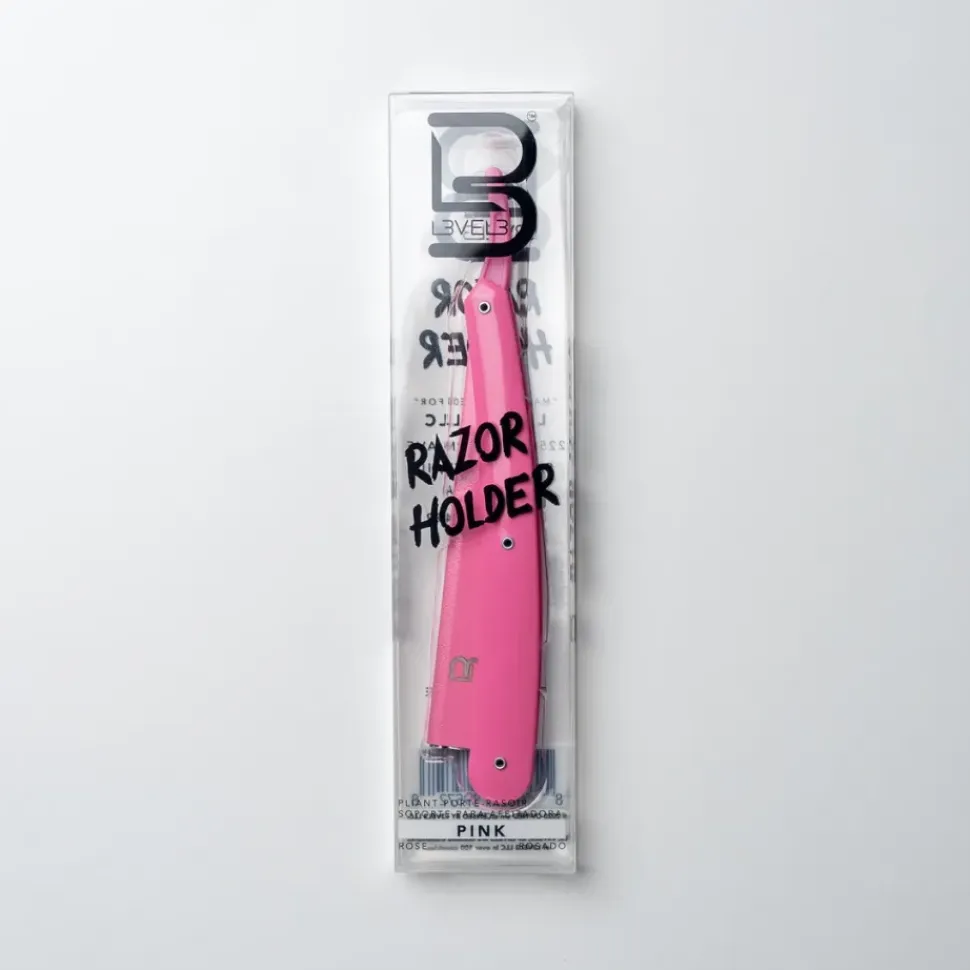 L3VEL3 Straight Razor Holder Pink