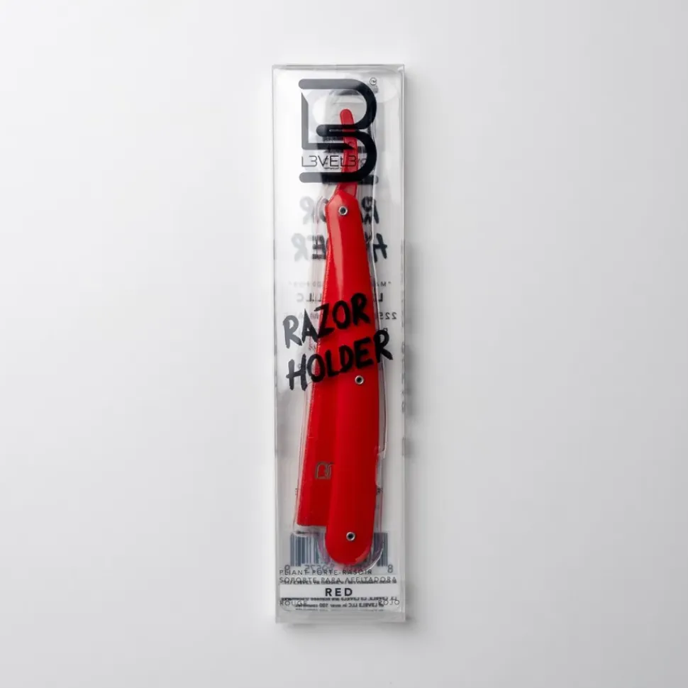 L3VEL3 Straight Razor Holder Red