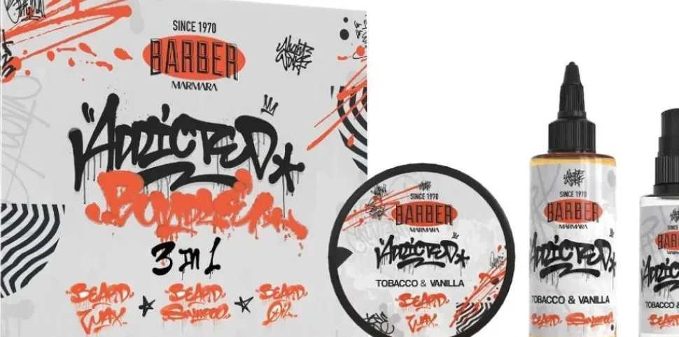 Marmara Barber Tobacco & Vanilla Beard Set 100 ml Shampoo + 50 ml Oile + 50 ml Wax