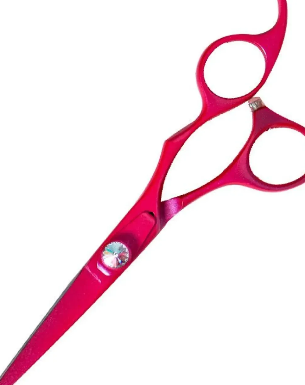 Olivia Garden Cutting scissors 5.75" + Thinner scissors 6" 35 Teeth SilkCut Think Pink 2 (U)