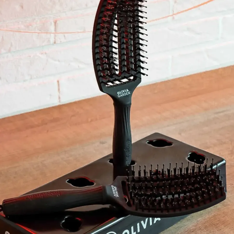Olivia Garden Fingerbrush Combo Full Black - Medium
