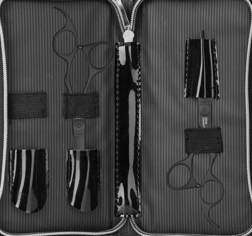 Olivia Garden Silk Cut Set Matt Black 5.75" + Thinning Schear 6.35"