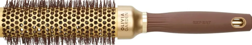 Olivia Garden XL Expert Blowout Speed Wavy Bristles Gold & Brown 35 mm