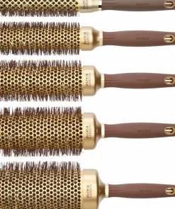 Olivia Garden XL Expert Blowout Speed Wavy Bristles Gold & Brown 65 mm