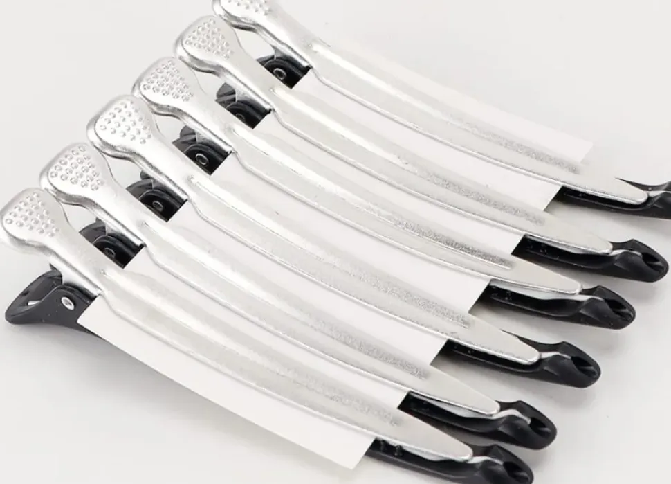Se7en Styles Black Hair Clips 6 Pcs