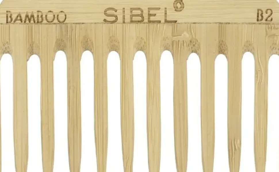 Sibel Bamboo B2 Wooden Antistatic Afro Comb 10,2 cm
