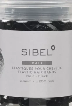 Sibel - Black Hair Ties 20 mm - 500 pcs
