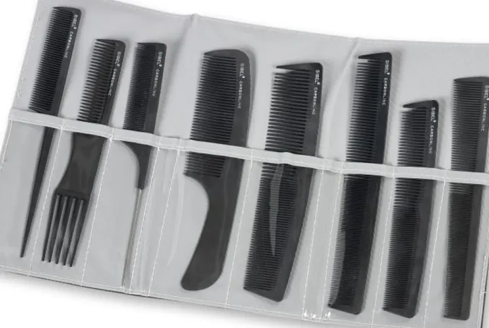Sibel - Carbon Line Set Of Combs 8pcs