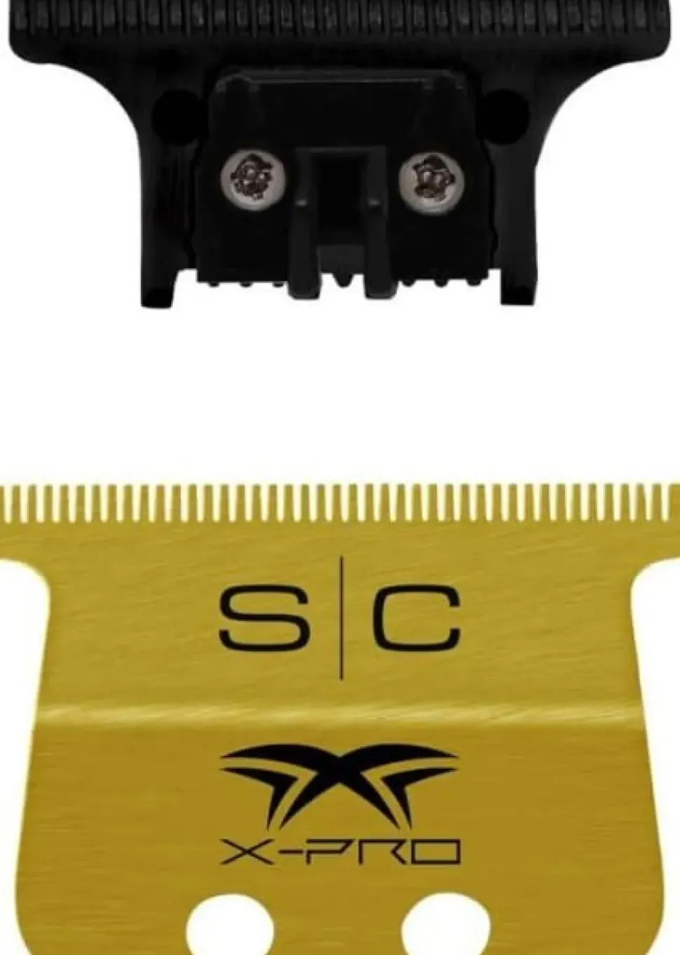 StyleCraft Replacement Fixed Gold Titanium X-Pro Wide Hair Trimmer Blade with The One