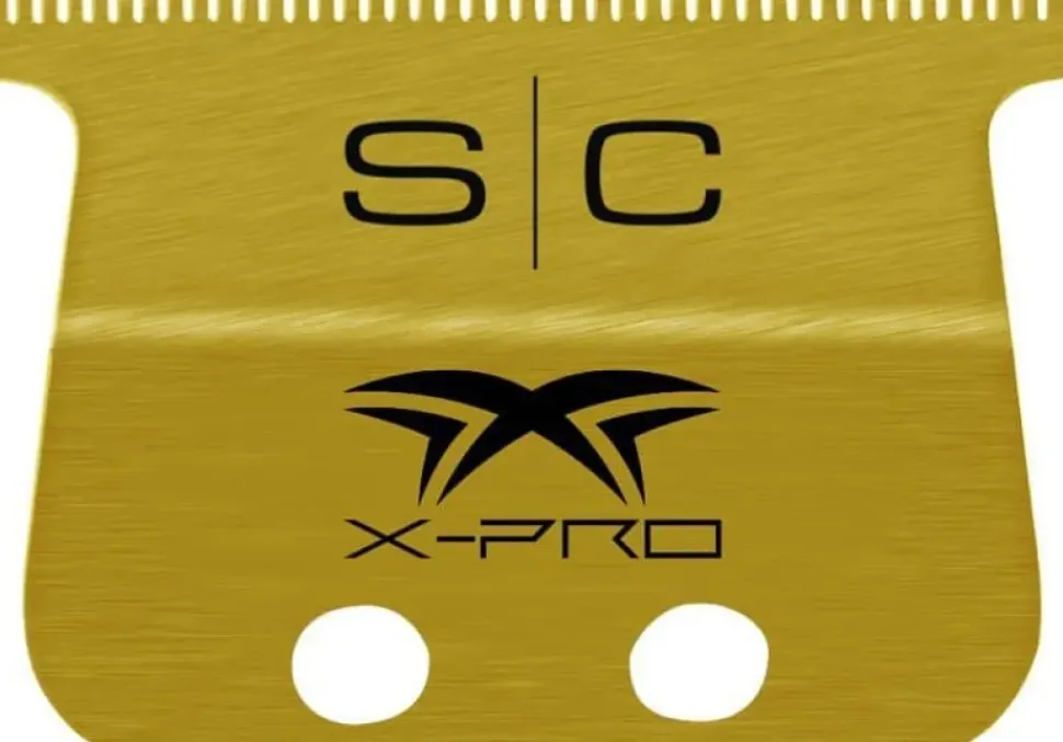 StyleCraft Replacement Fixed Gold Titanium X-Pro Wide Hair Trimmer Blade with The One