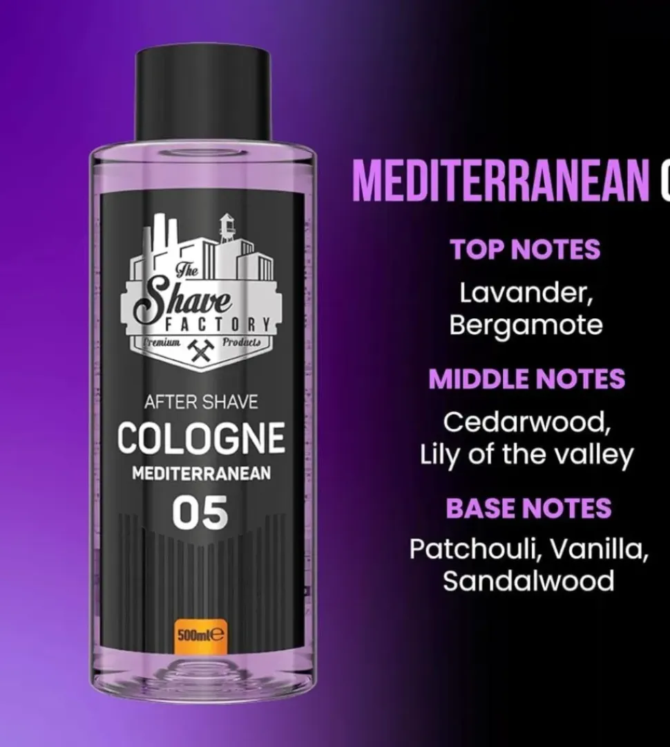 The Shave Factory After Shave Cologne No.5 Mediterranean - 500 ml