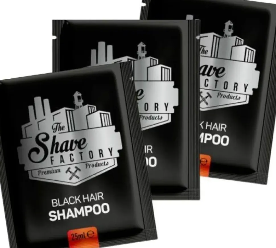 The Shave Factory Black Hair Shampoo 10 x 25 ml