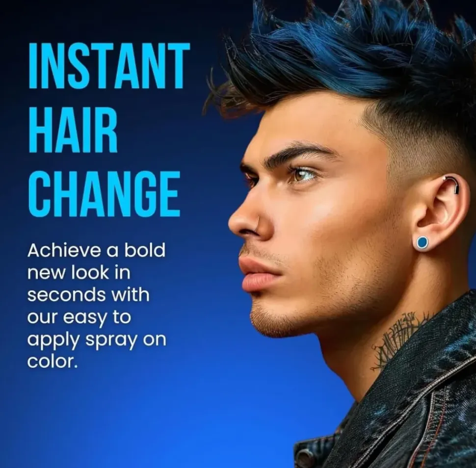 The Shave Factory Temporary Hair Color Spray Blue - 150 ml