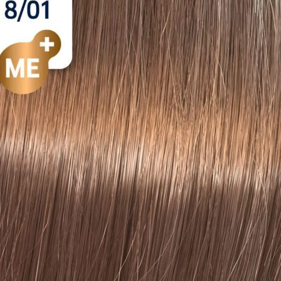 Wella Koleston Perfect Me+ Pure Naturals 8/01 Light Natural Ash Blonde - 60 ml