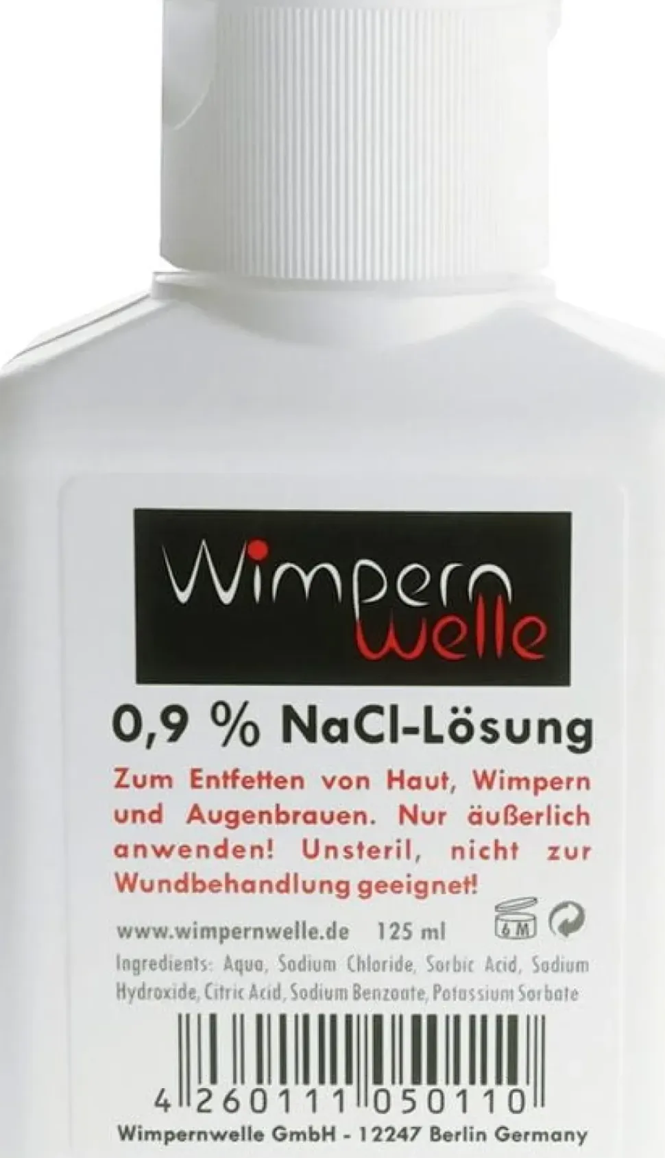 Wimpernwelle Physiological Saline Solution - 125 ml