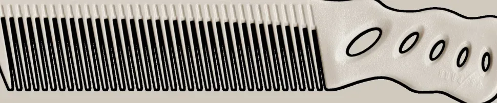 YS Park Flex Barber Comb No.208 White
